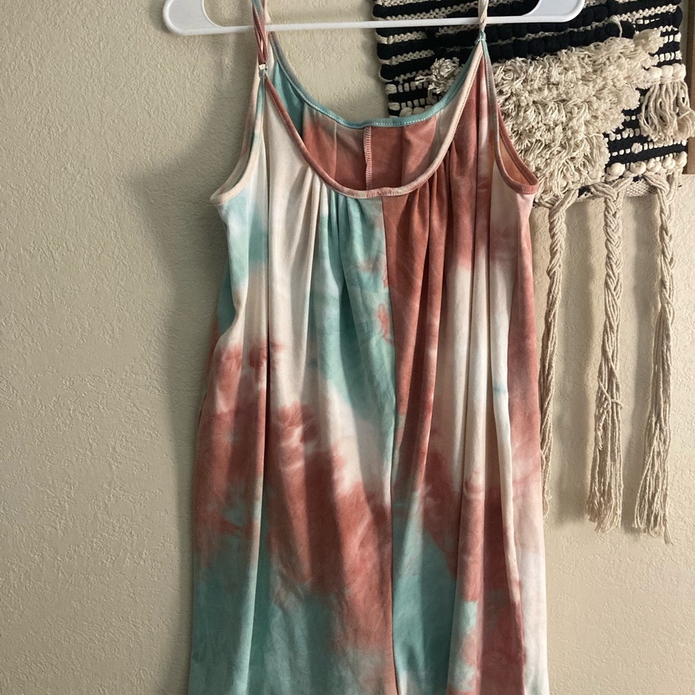 Tie-Dye Spaghetti Strap romper